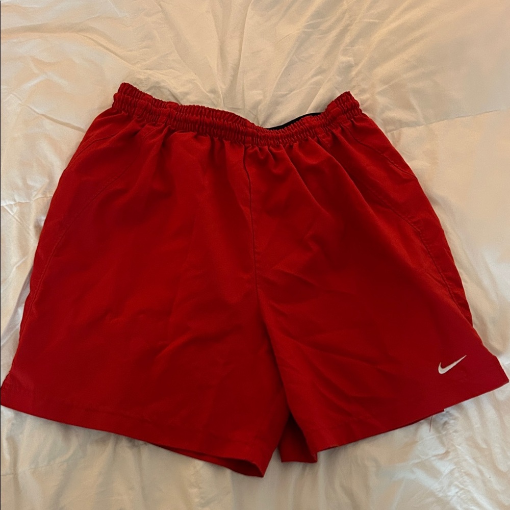 Nike Men's Vibrant Red Athletic Shorts